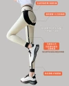 2022 Autumn/winter latex Barbie pants, sports yoga fleece leggings, high-waisted, hip-lifting and belt-tightening shark pants for women wholesale Specification image